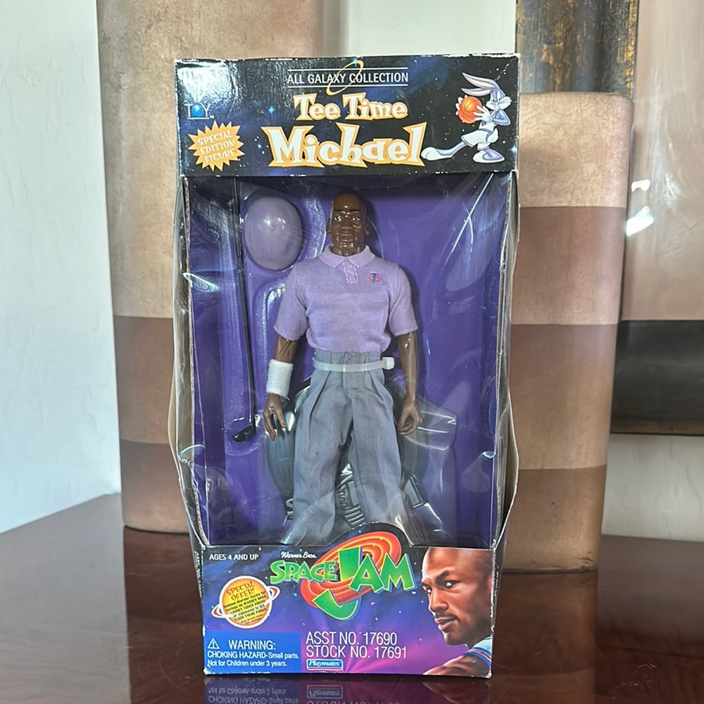 *Vintage* Playmates Space Jam *Tee Time* Michael Jordan 9" Action Figure